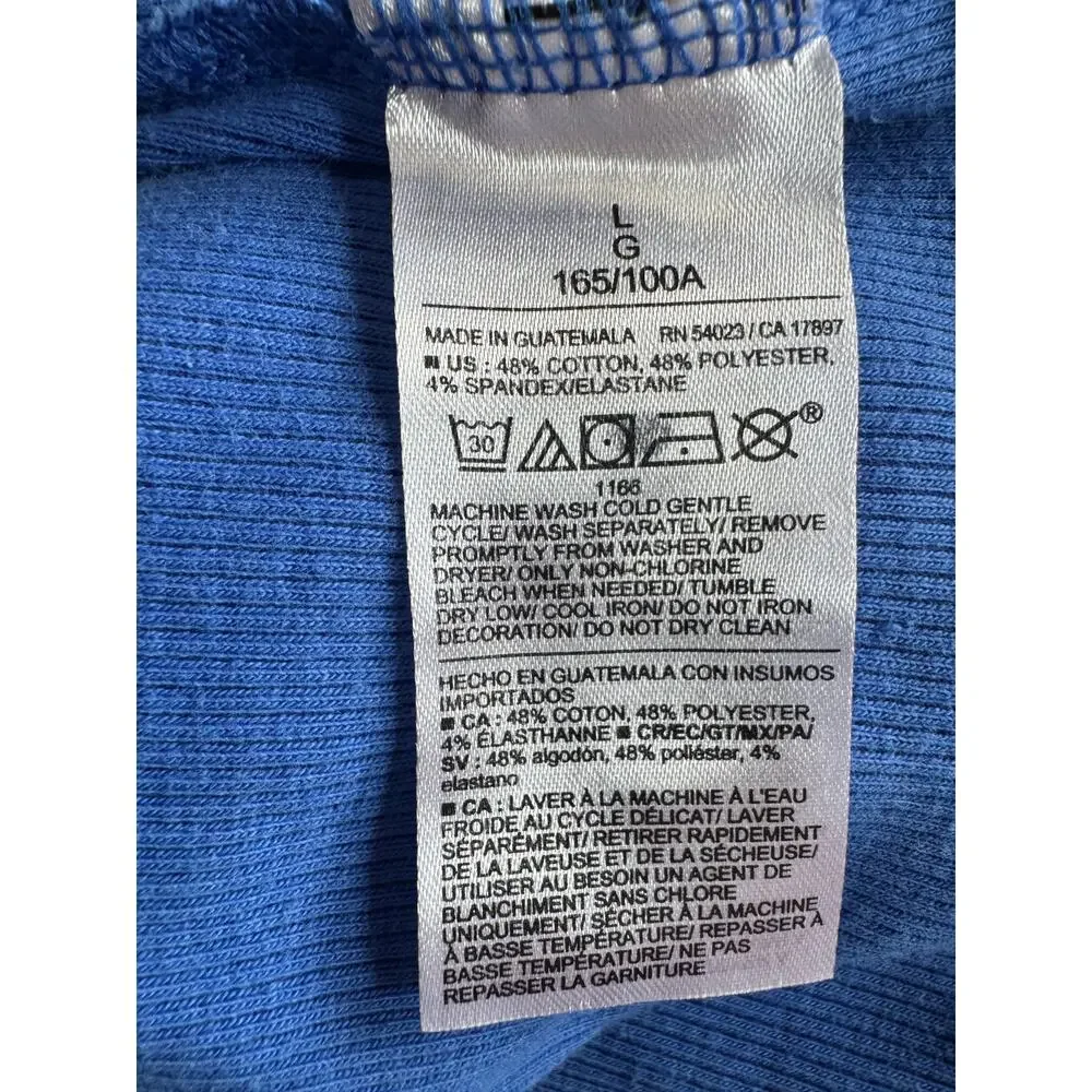 Old Navy Kindness Graphic Ringer Tee Blue Ribbed Snug Fit Size Large - Picture 5 of 9